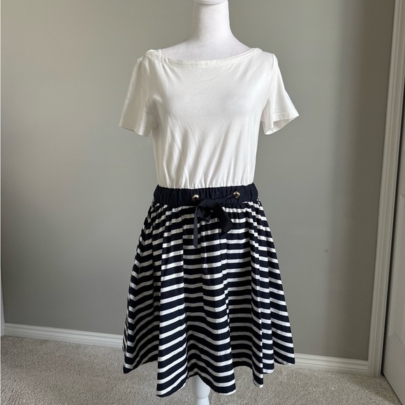 Kate Spade Navy Blue and White Sailor Dress with Pockets Size XS - Picture 2 of 11